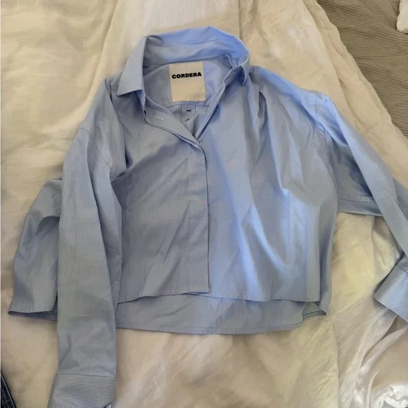 Cordera Women's Blue Button Down Shirt - Picture 2 of 3